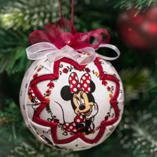 Load image into Gallery viewer, Handmade quilted fabric Mini Mouse Disney ornament