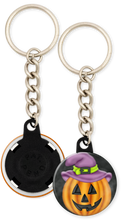 Load image into Gallery viewer, Pumpkin halloween button keychain