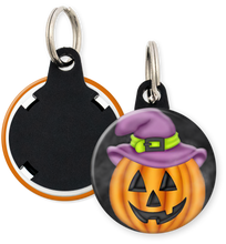 Load image into Gallery viewer, Pumpkin halloween button keyring