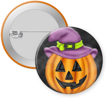 Load image into Gallery viewer, Pumpkin halloween button pinback