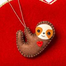 Load image into Gallery viewer, Adorable Handmade Brown Sloth Ornament