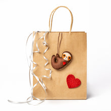 Load image into Gallery viewer, Adorable Handmade Brown Sloth Ornament