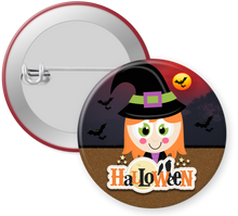 Load image into Gallery viewer, Witch halloween button pinback
