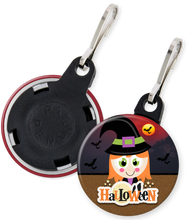 Load image into Gallery viewer, Witch halloween button zipper pull
