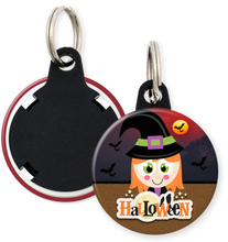 Load image into Gallery viewer, Witch halloween button keyring