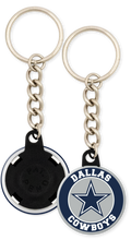 Load image into Gallery viewer, Dallas Cowboys NFL Football Button Keychain

