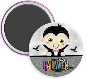 Dracula Halloween Button Magnet