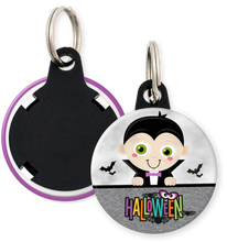 Load image into Gallery viewer, Dracula Halloween Button Keyring

