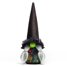 Load image into Gallery viewer, Halloween Black Hat Witch Fabric Gnome

