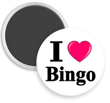 Load image into Gallery viewer, I Love Bingo Button Magnet
