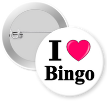 Load image into Gallery viewer, I Love Bingo Button Pin
