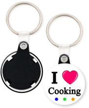 Load image into Gallery viewer, I Love Cooking Button Keyring
