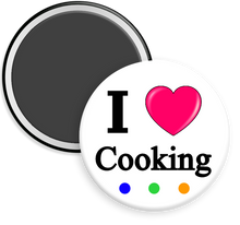 Load image into Gallery viewer, I Love Cooking Button Magnet
