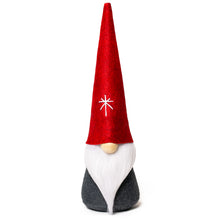 Load image into Gallery viewer, Christmas holiday star fabric gnome red hat with white beard
