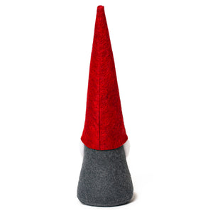 Christmas holiday star fabric gnome red hat with white beard