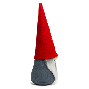 Christmas holiday star fabric gnome red hat with gray beard