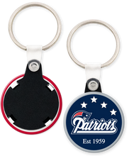 Load image into Gallery viewer, New England Patriots NFL Football Button Keyring
