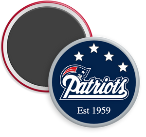 New England Patriots NFL Football Button Magnet