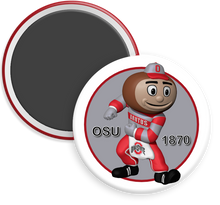 Load image into Gallery viewer, The Ohio State University Buckeyes Brutus Button Magnet
