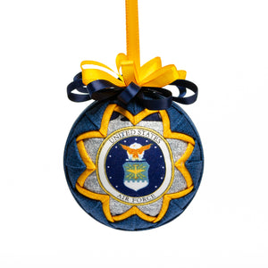 United States Air Force Military Quilted Heirloom Ornament for Christmas Gift