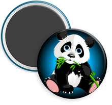 Load image into Gallery viewer, Panda Bear Button Magnet
