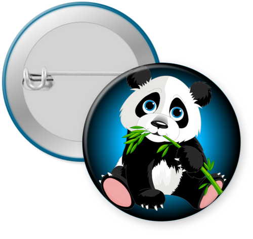 Panda Bear Button Pin
