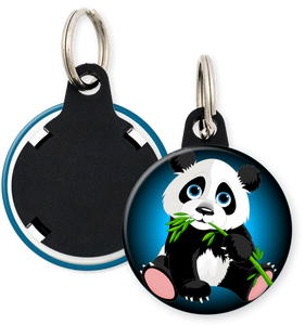 Panda Bear Button Keyring Keychain