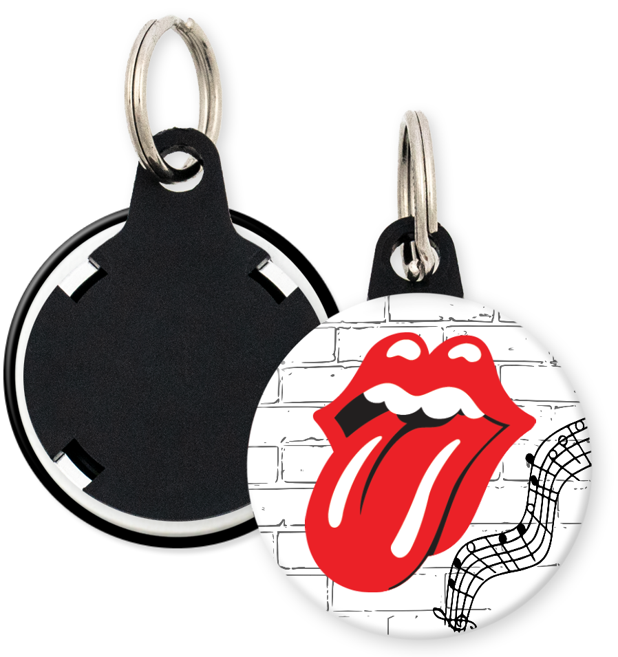 Rolling Stones Button Keyring