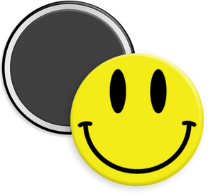 Smiley Face Button Magnet