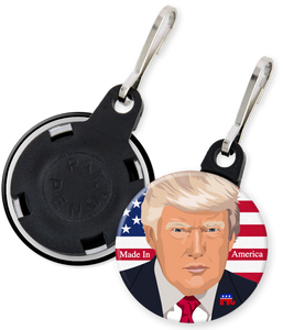 Trump 2020 campaign button zipper pull