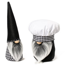 Load image into Gallery viewer, Kitchen Chef Nordic Gnomes in black and white for home decor
