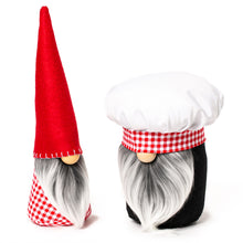 Load image into Gallery viewer, Kitchen Chef Nordic Gnomes in red and white for home decor

