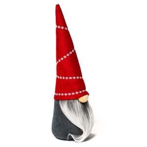 Christmas holiday fabric gnome with red hat and gray beard