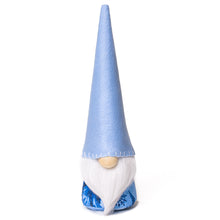 Load image into Gallery viewer, Christmas holiday fabric gnome blue hat with deer
