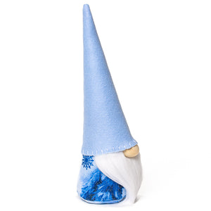 Christmas holiday fabric gnome blue hat with deer