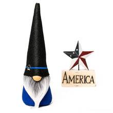 Load image into Gallery viewer, Thin blue line police lives matter fabric gnome
