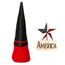Load image into Gallery viewer, Thin red line firefighter lives matter fabric gnome
