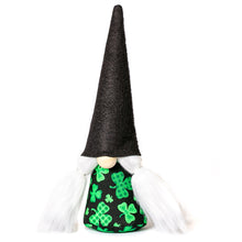 Load image into Gallery viewer, St Patrick&#39;s Day Gnomes Nordic Style Scandinavian Swedish Tomte with Green Shamrock
