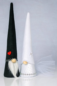 Bride and Groom Wedding Gnomes, 2-pcs