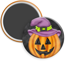 Load image into Gallery viewer, Pumpkin halloween button magnet
