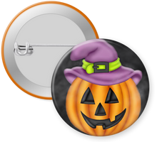 Load image into Gallery viewer, Pumpkin halloween button pinback
