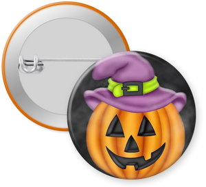 Pumpkin halloween button pinback