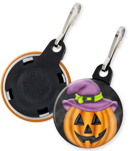 Pumpkin halloween button zipper pull