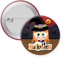Load image into Gallery viewer, Witch halloween button pinback
