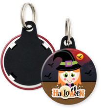 Load image into Gallery viewer, Witch halloween button keyring
